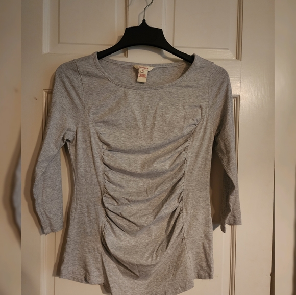 Sundance Princess Runched Grey Long Sleeve Top M - Picture 8 of 8